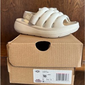 Ugg white sandals girls size 10